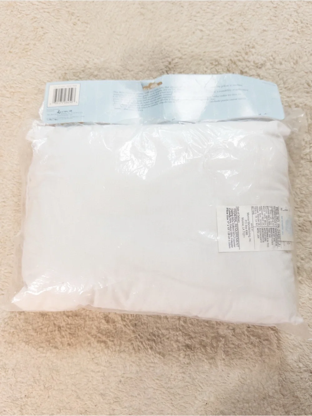 Vintage 90s Precious Moments Certificate of Birth Baby Pillow NWT